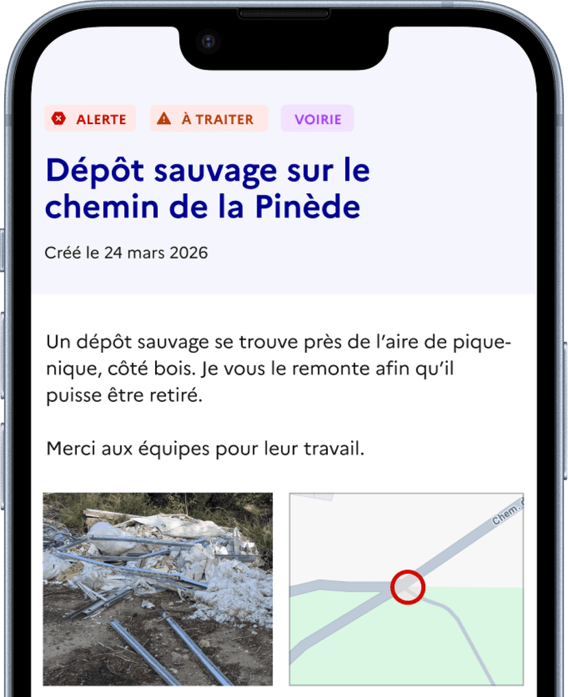 Aperçu de l'interface de ContribCit sur smartphone.